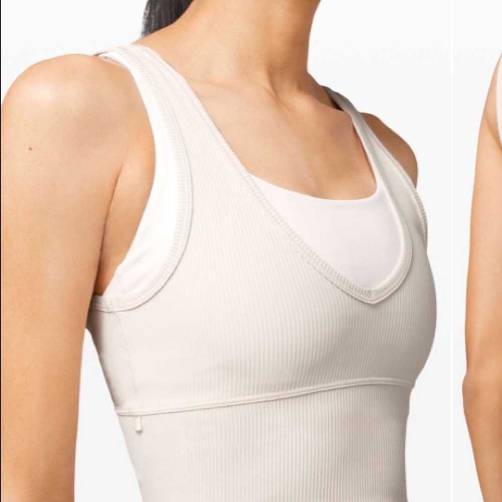 Lululemon Power Pivot Tank* Rib in Light Ivory 12